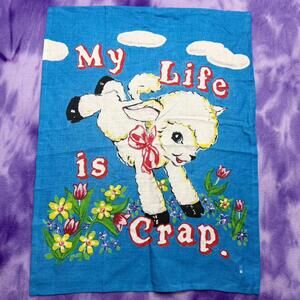 Magda Archer ‘my life is crap’ tapestry 2018